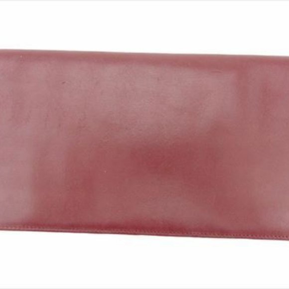 AUTH Cartier Wallet Purse Mastline Red Gold leather Woman - Picture 4 of 7